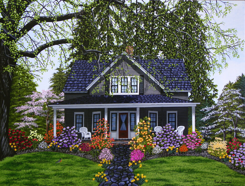 Charming cottage with flower garden