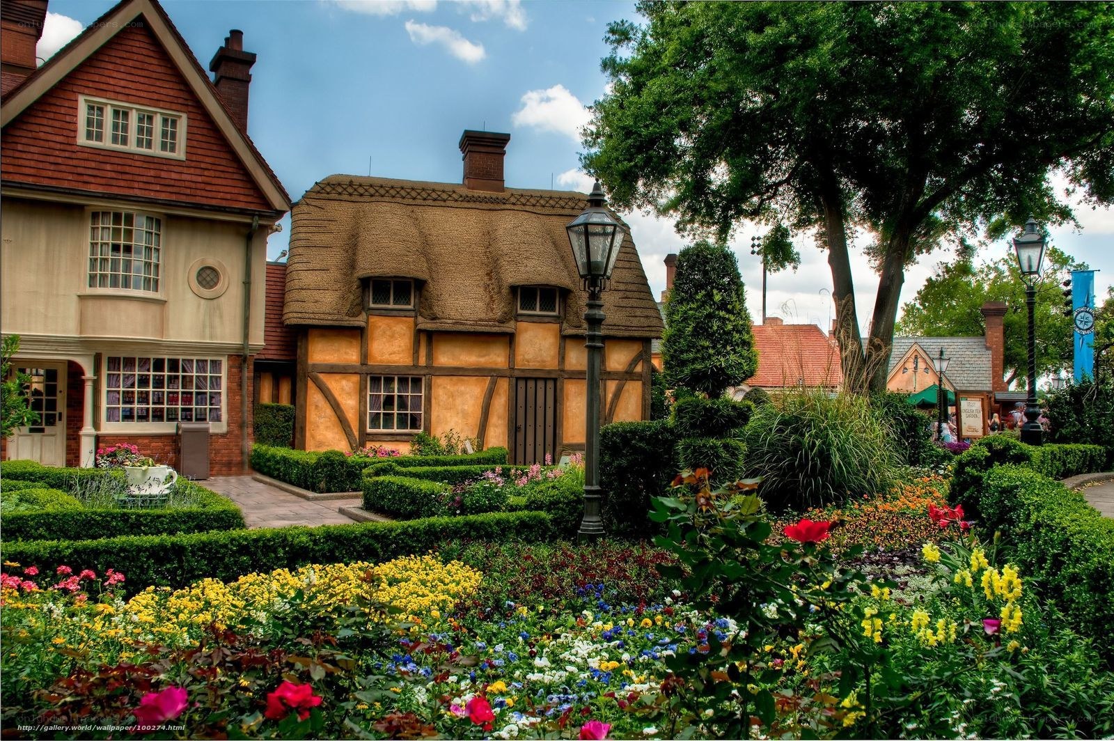 Charming English village scene