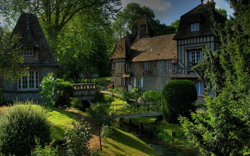Charming French village scene