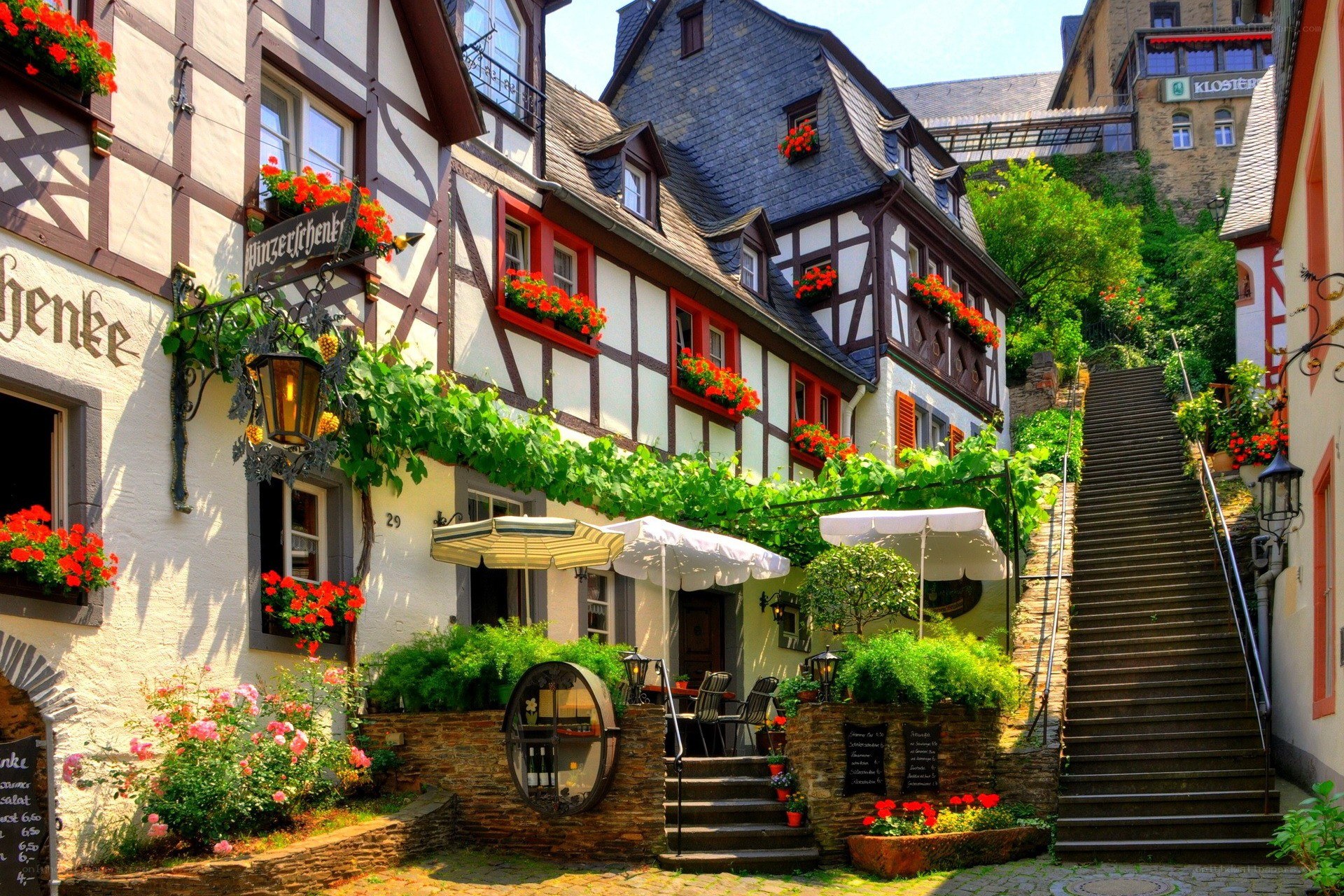 Charming German half-timbered alley