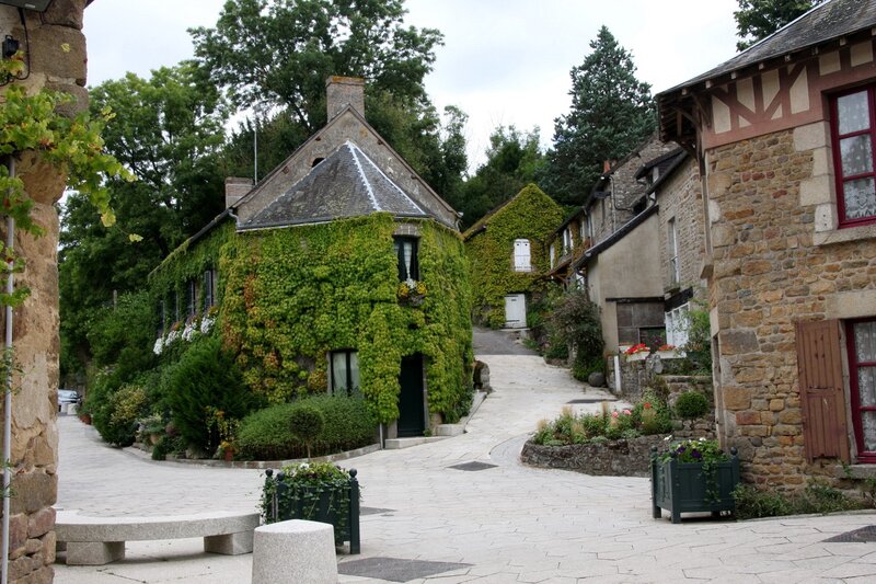 Charming stone village street