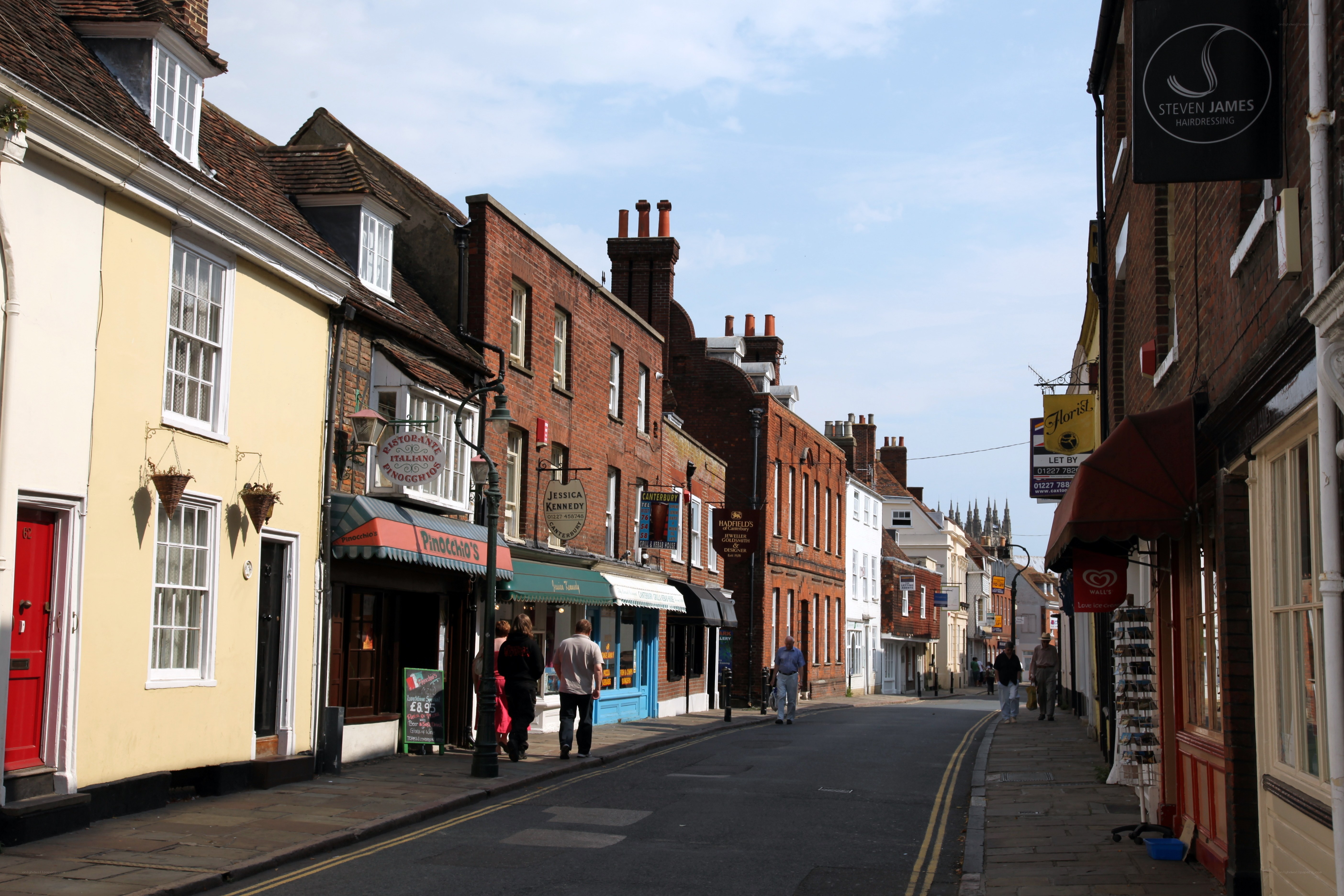 Charming street in a historic town