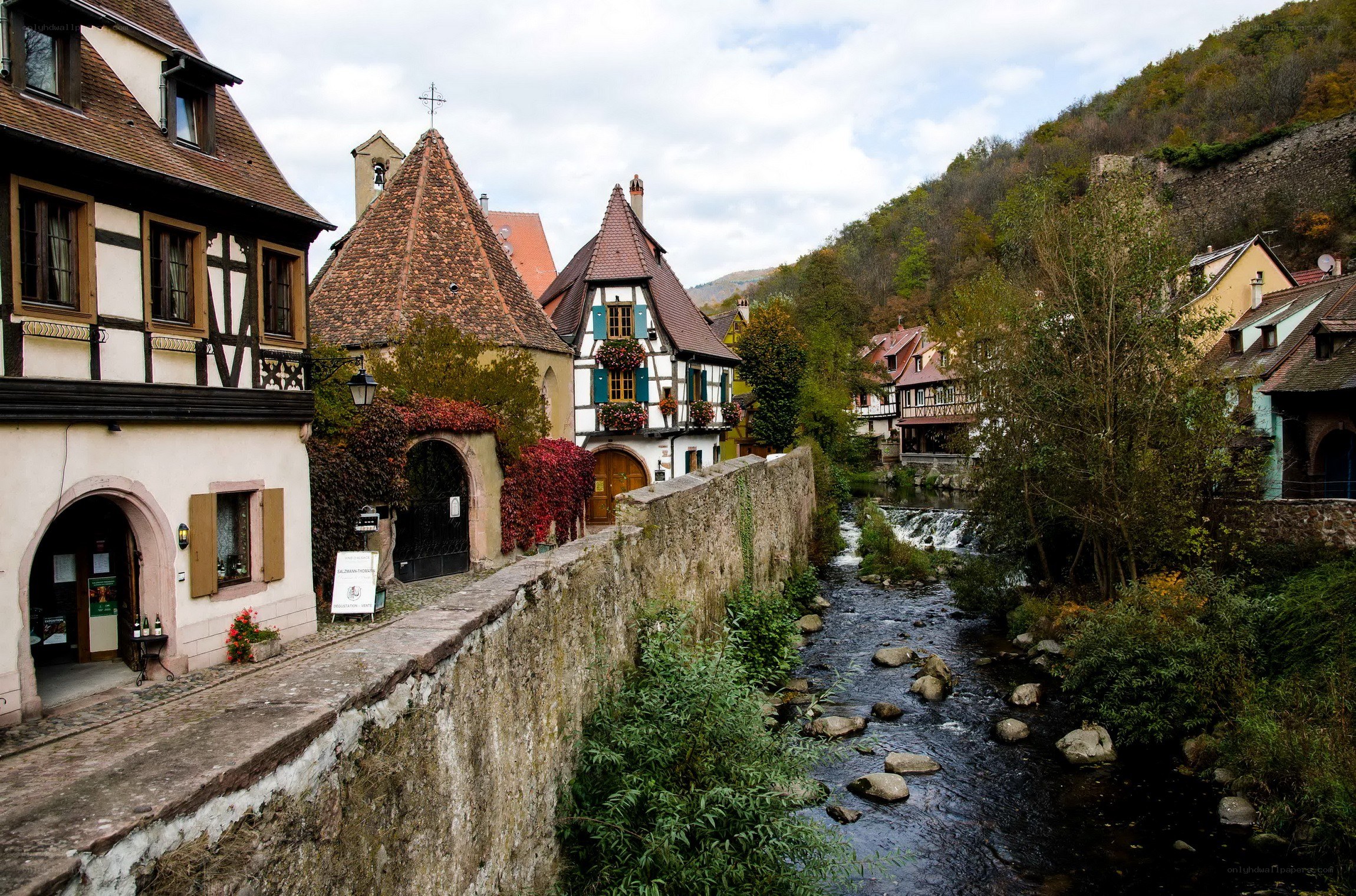 Charming village by a river