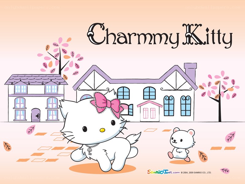 Charmmy Kitty in a town