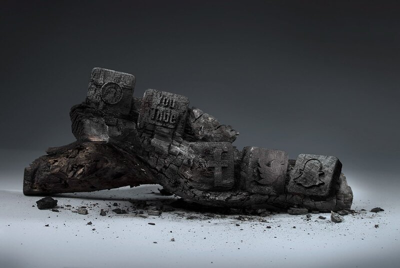 Charred Social Media Icons