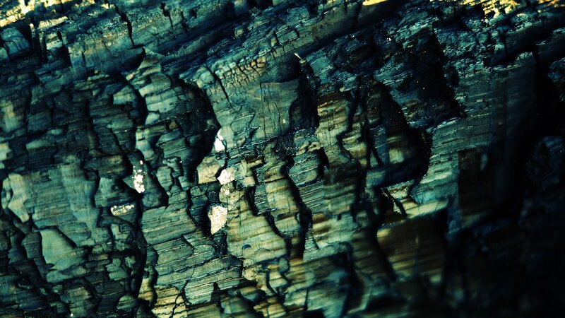 Charred Wood Texture — Black, Dark, Photograph