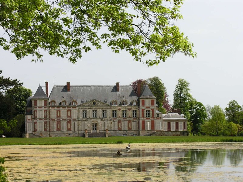 Chateau by a pond