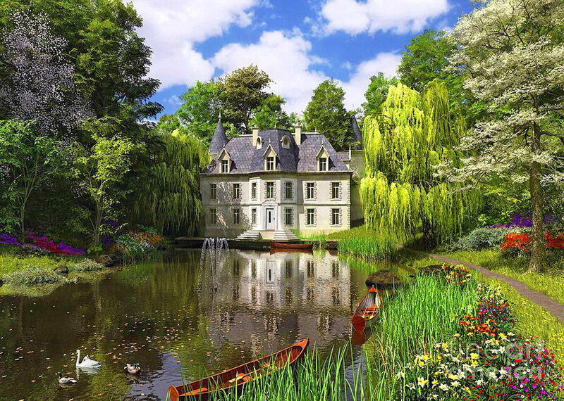 Chateau by Pond