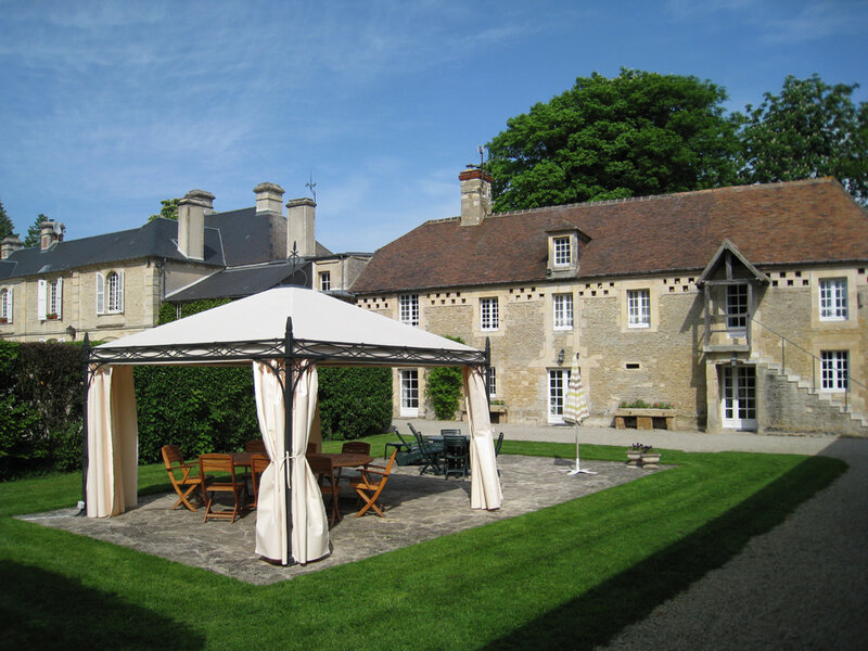 Chateau courtyard with gazebo