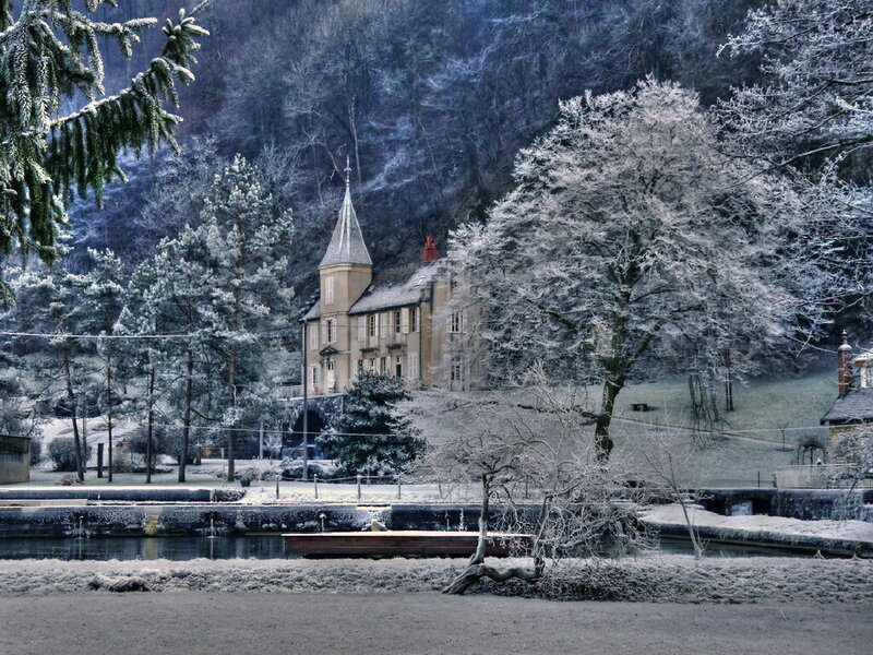 Chateau in Winter — White