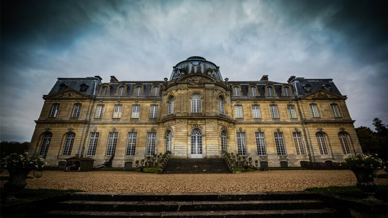 Chateau under Cloudy Sky