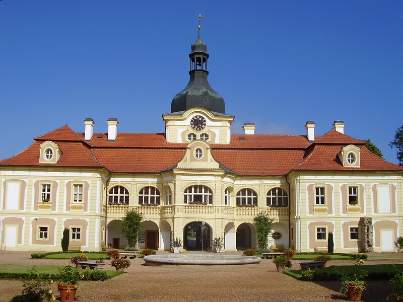 Chateau with Clock Tower — Yellow