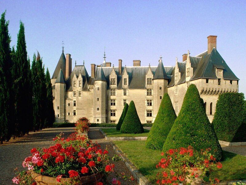 Chateau with Manicured Garden — Green, Serene