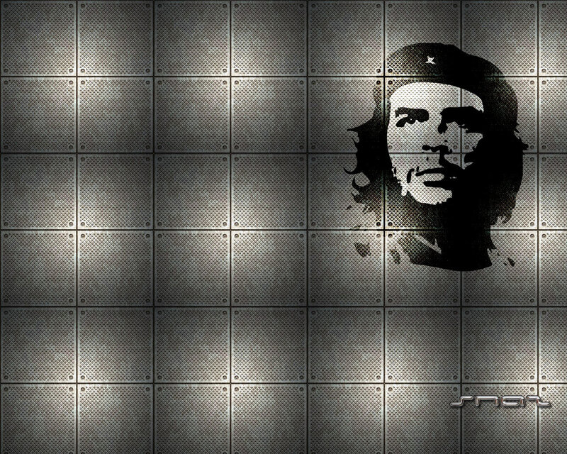 Che Guevara on metal wall