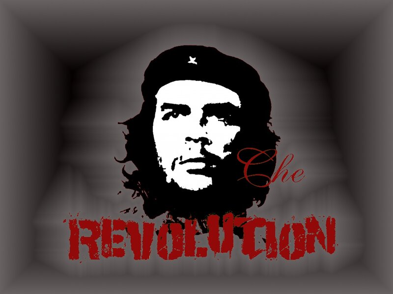 Che Guevara Portrait — Black, Dramatic, Illustration