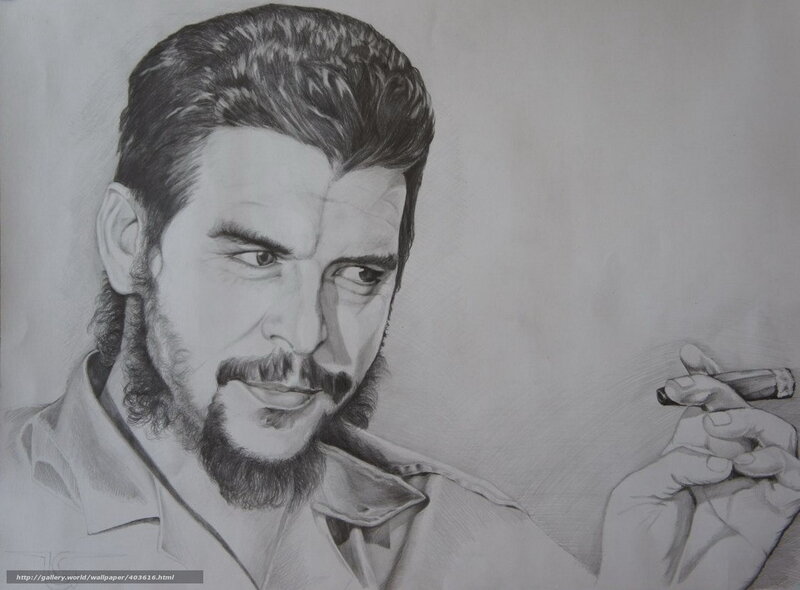 Che Guevara portrait drawing