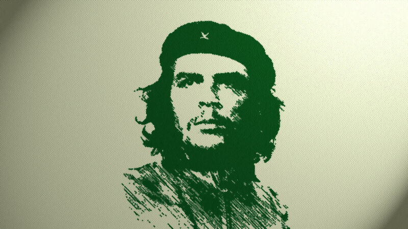 Che Guevara Portrait — Green, Serious
