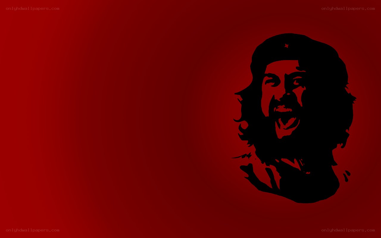 Che Guevara portrait on red