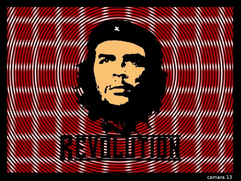 Che Guevara Portrait — Red, Dramatic, Illustration