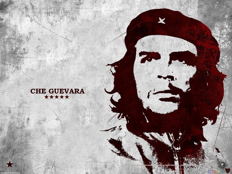 Che Guevara Portrait — Red, Gritty