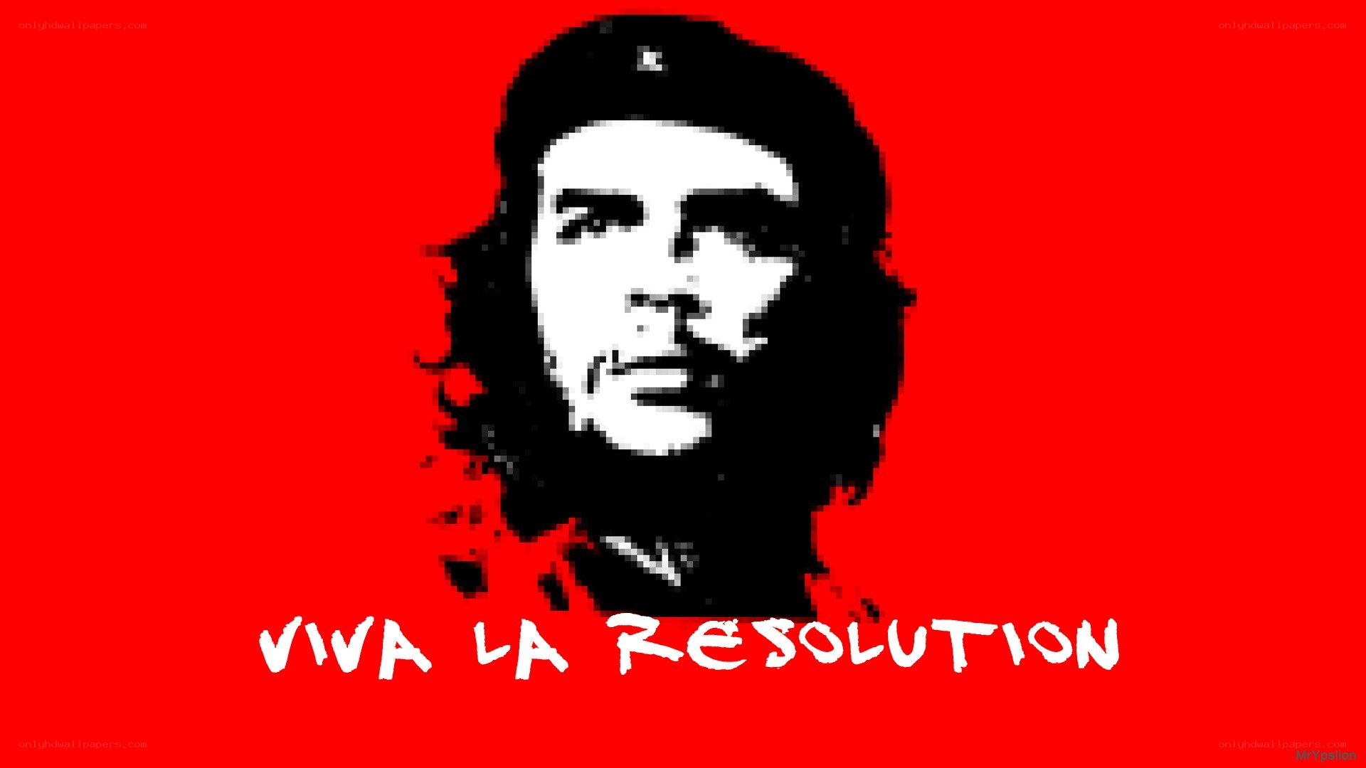Che Guevara poster with slogan