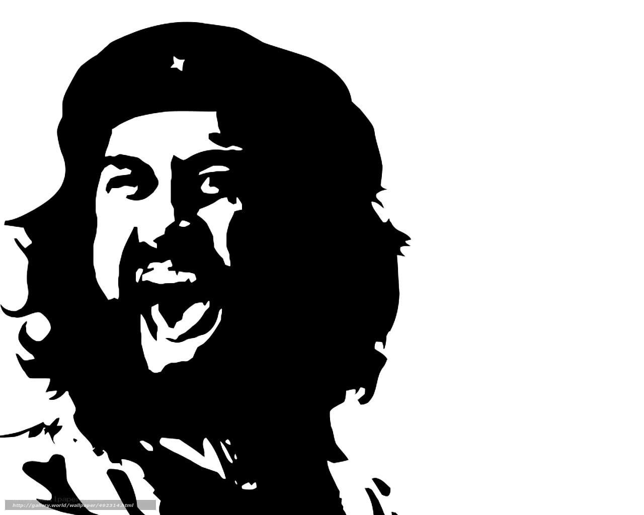 Che Guevara silhouette portrait