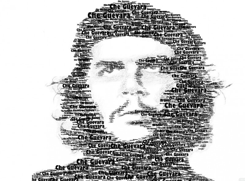 Che Guevara text portrait