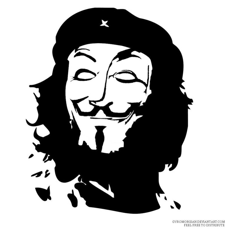 Che Guevara with Guy Fawkes mask