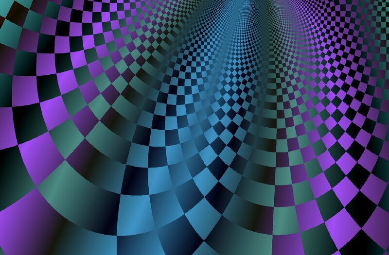 checkerboard tunnel illusion