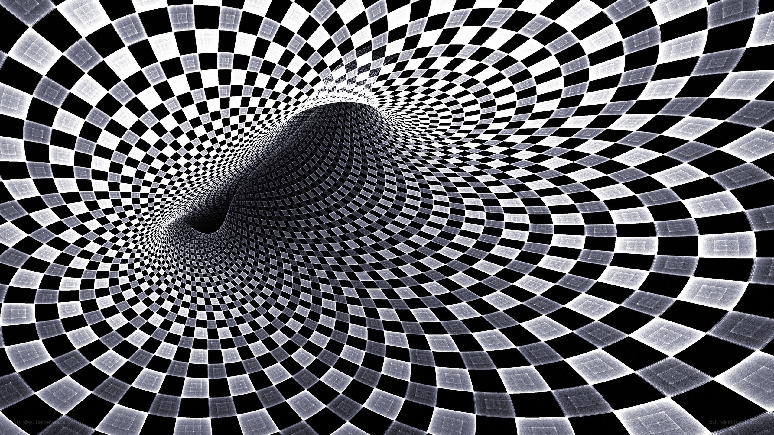 checkerboard tunnel illusion