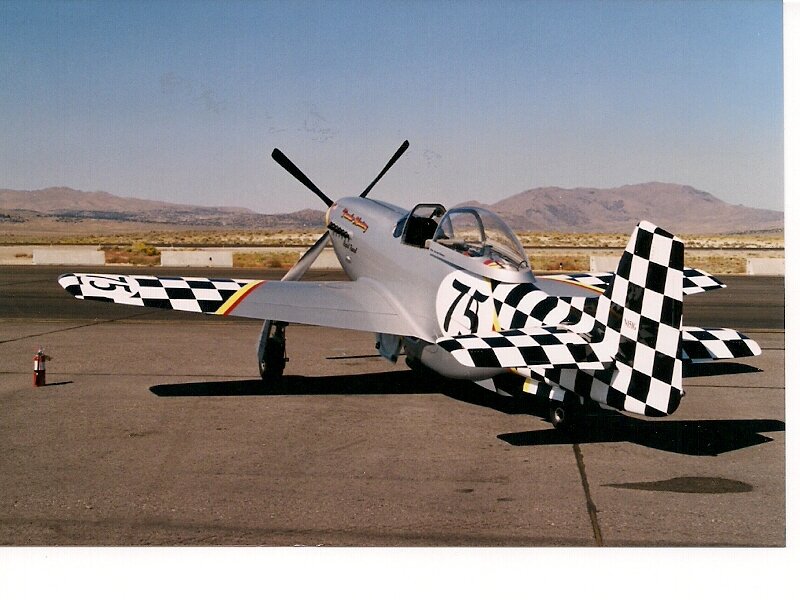 Checkered Airplane on Tarmac