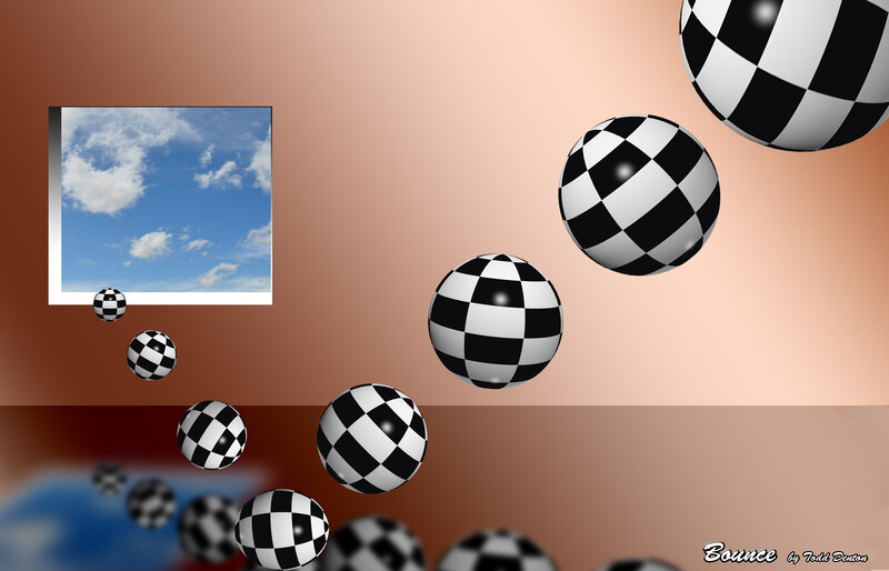Checkered Balls Bouncing