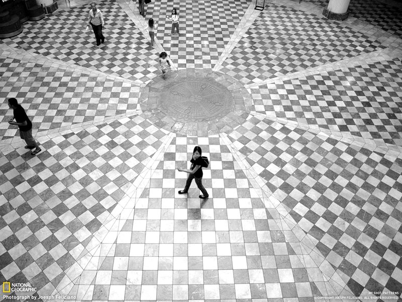 Checkered floor patterns