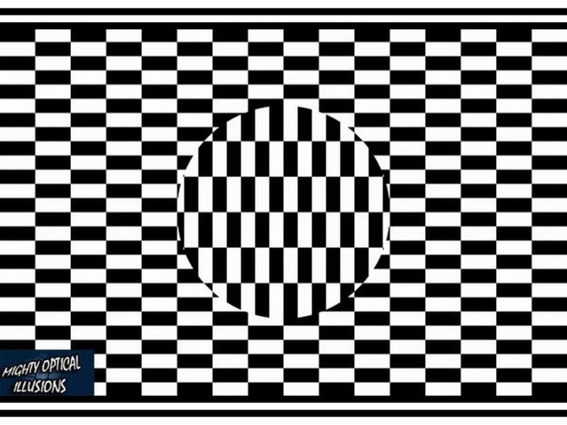Checkered Optical Illusion