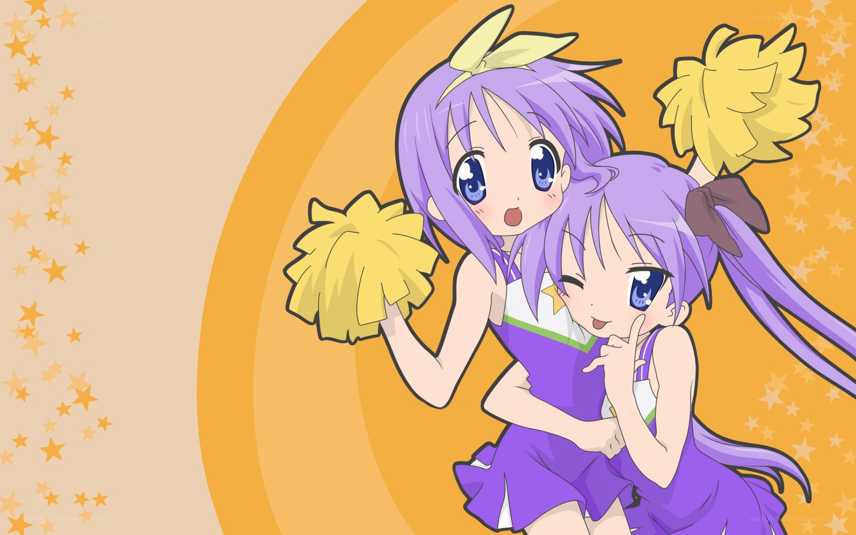 cheerful anime cheerleaders