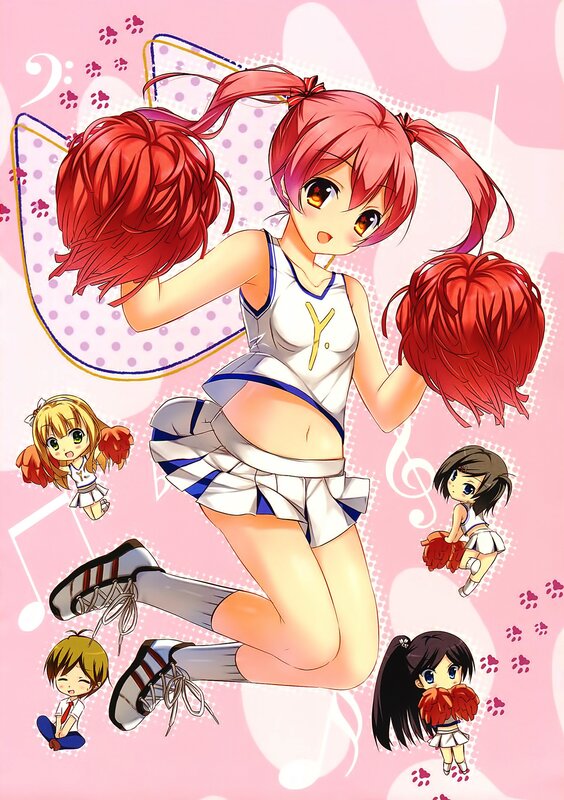 Cheerleader anime girl