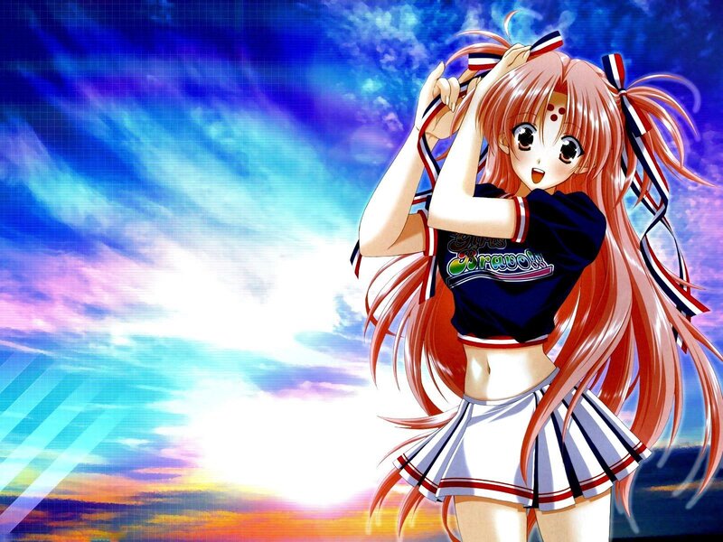 cheerleader anime girl