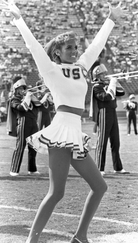 Cheerleader at a football game