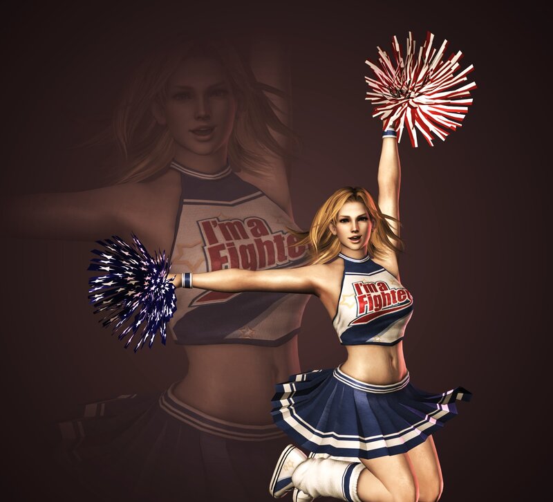 Cheerleader Character — Blue