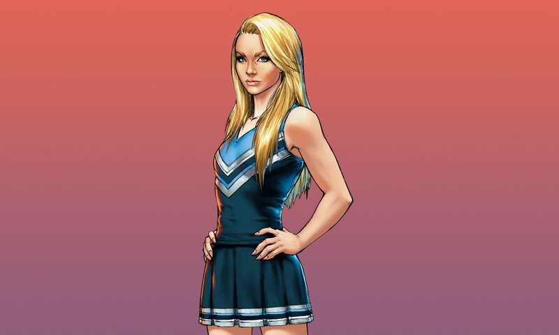 cheerleader character illustration