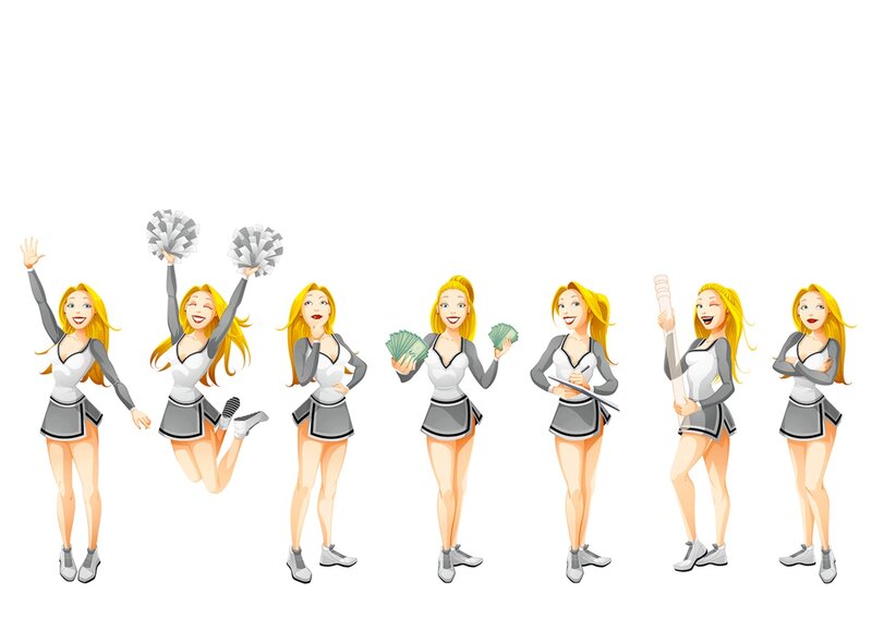 Cheerleader Character Poses
