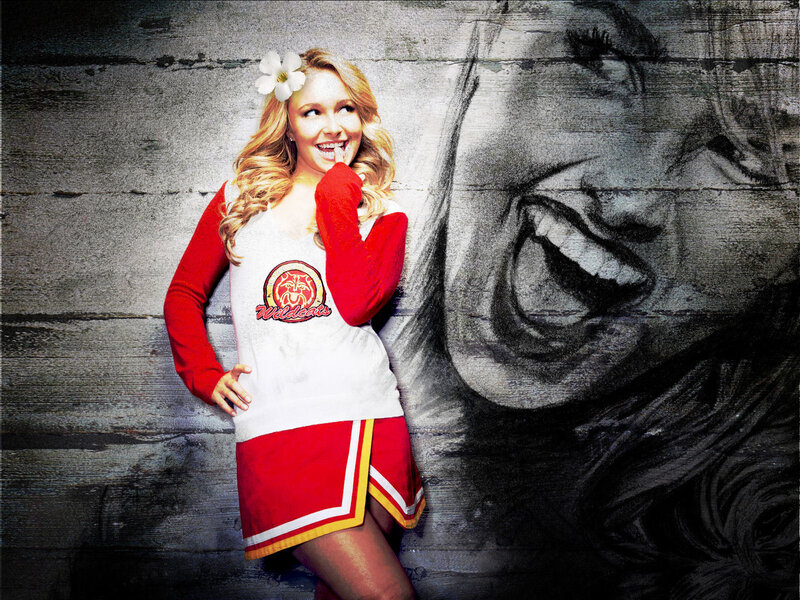 cheerleader with flower