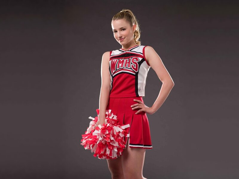Cheerleader with Pom-poms — Red