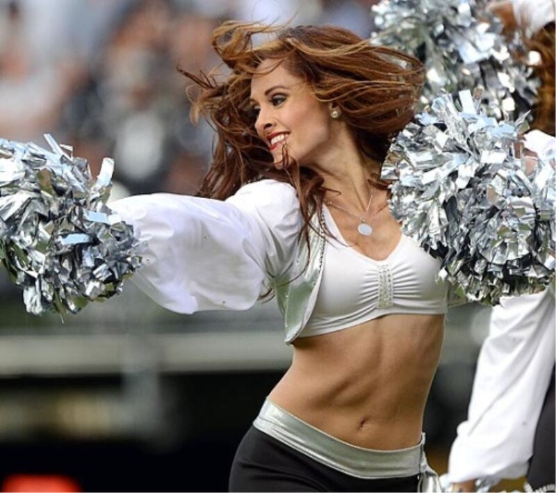 Cheerleader with Pom-poms — Silver