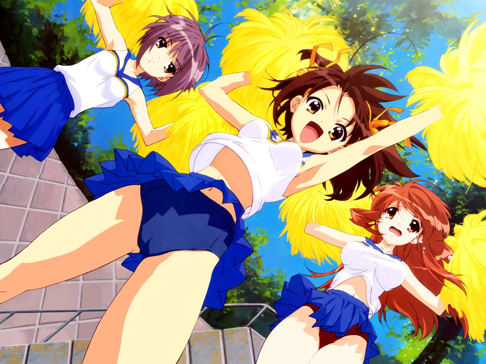 cheerleaders in action