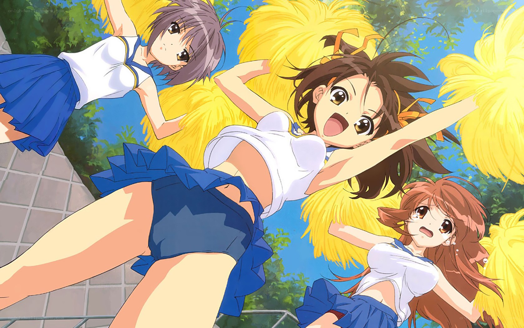 cheerleaders in action