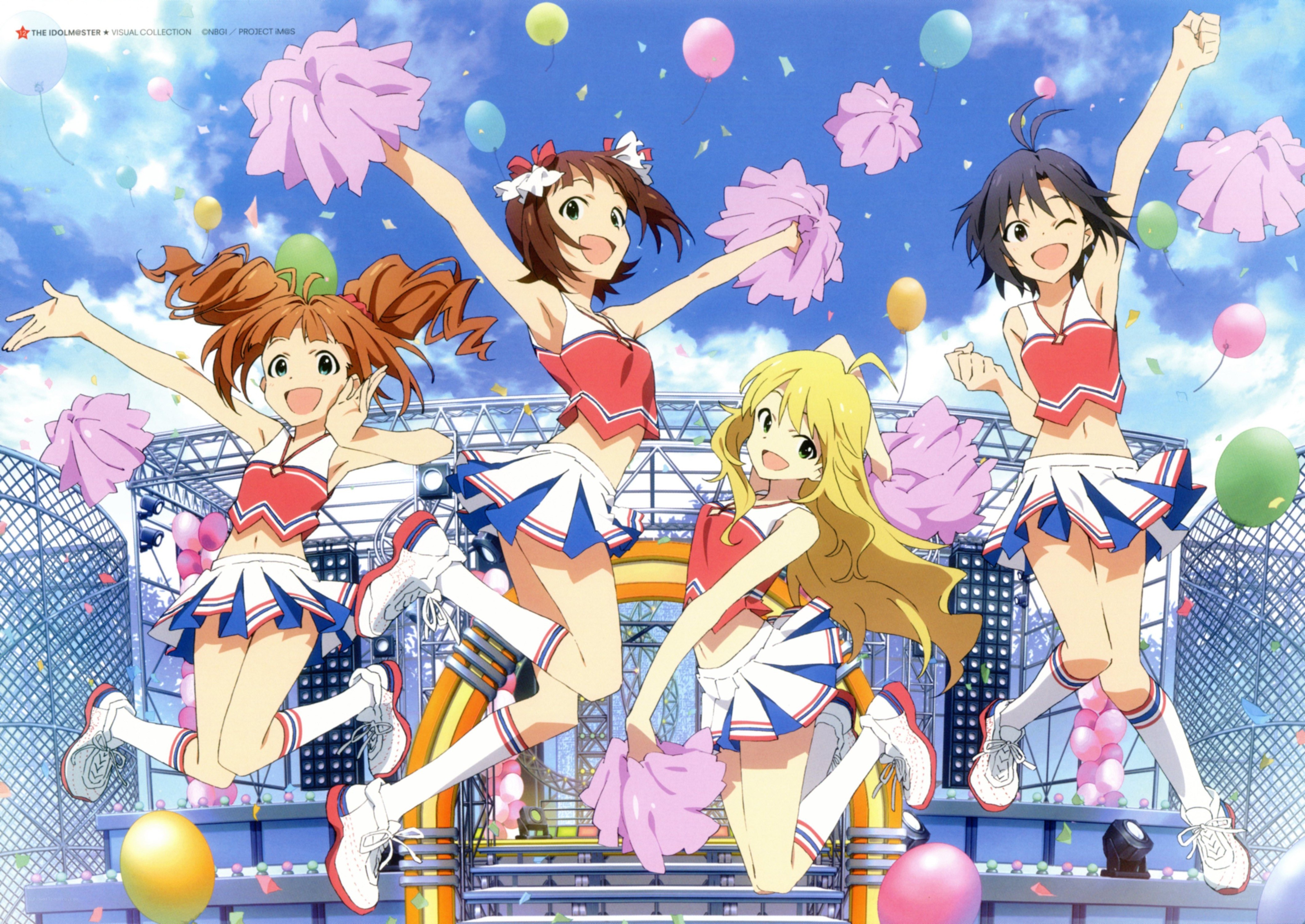 Cheerleaders in action