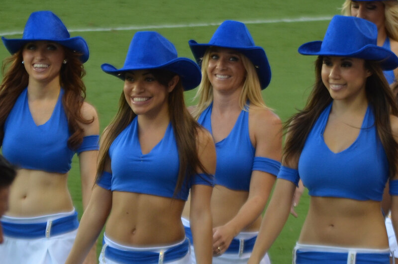 Cheerleaders in Blue