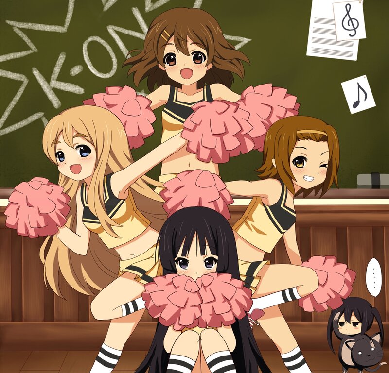 Cheerleaders in Classroom