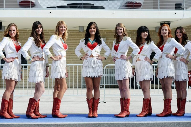 Cheerleaders in cowboy boots